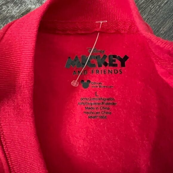 Disney's Mickey and Friends Cropped Christmas Sweatshirt-Size Large - Picture 4 of 6